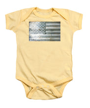 Silver American Flag - Baby Onesie