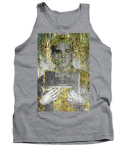 Silver And Gold Elvis Presley Mug Shot - Tank Top