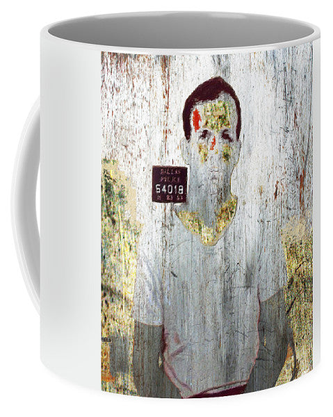 Silver And Gold Lee Harvey Oswald Mug Shot Nov 22 1963 Vertical Color  - Mug