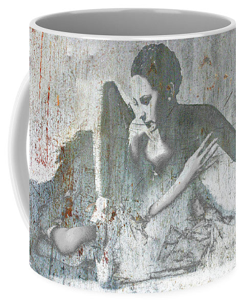 Silver Ballet Dancer Sitting  - Mug