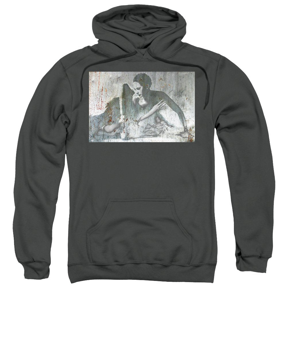 Silver Ballet Dancer Sitting  - Sweatshirt