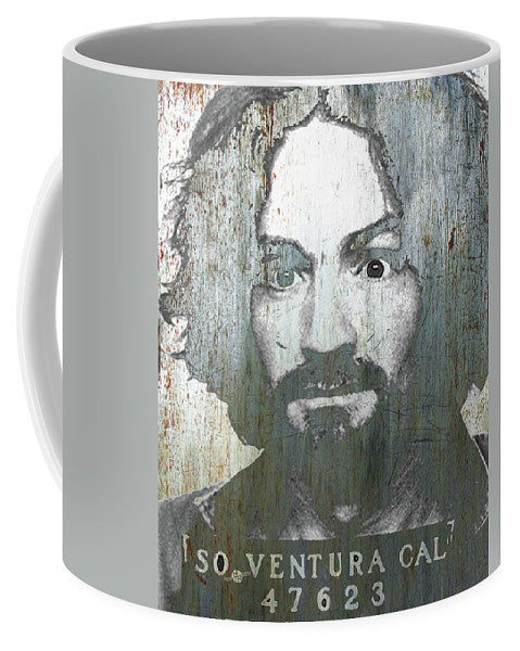 Silver Charles Manson Mug Shot 1969 Vertical  - Mug