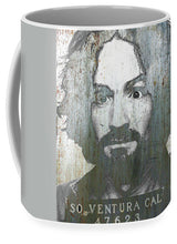 Silver Charles Manson Mug Shot 1969 Vertical  - Mug