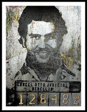 Silver Pablo Escobar Mug Shot 1991 - Framed Print