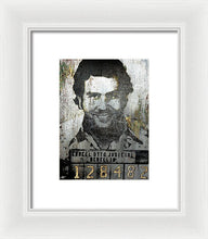 Silver Pablo Escobar Mug Shot 1991 - Framed Print
