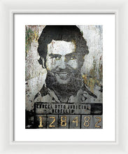 Silver Pablo Escobar Mug Shot 1991 - Framed Print