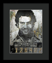 Silver Pablo Escobar Mug Shot 1991 - Framed Print