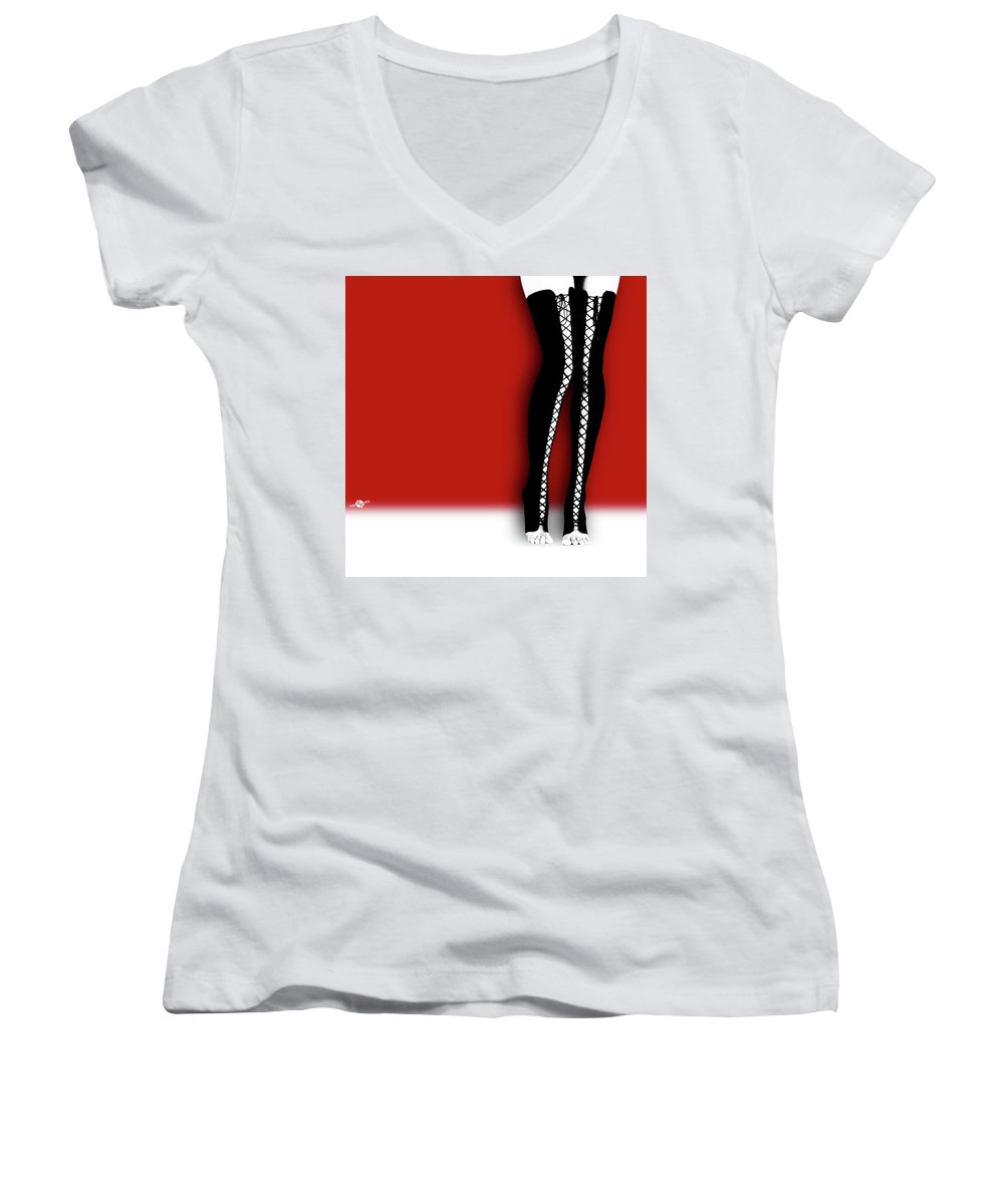 Slutty Legs - Women's V-Neck (Athletic Fit)