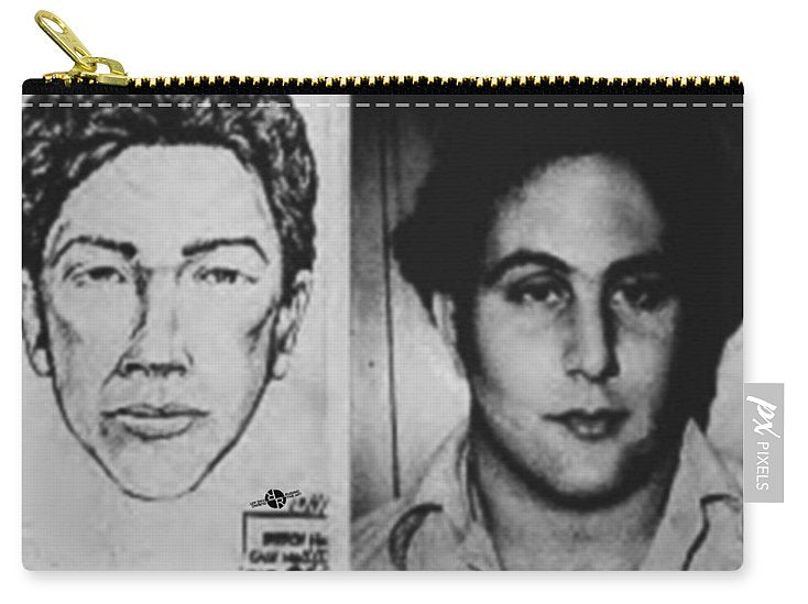 Son Of Sam David Berkowitz Mug Shot And Police Sketch - Carry-All Pouch