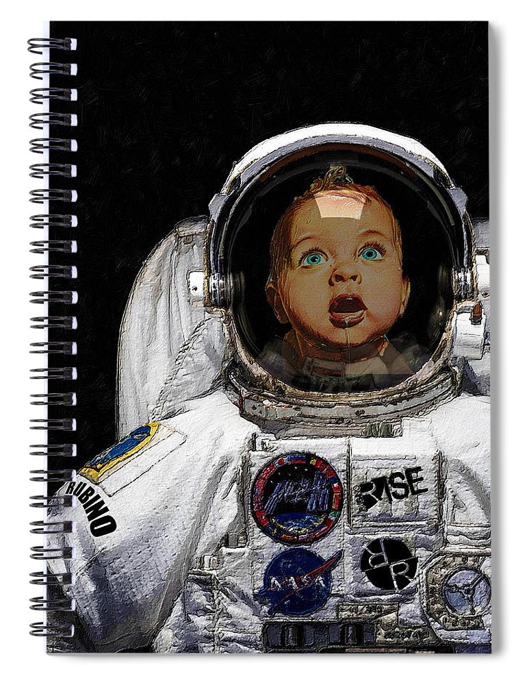 Space Baby - Spiral Notebook Spiral Notebook Pixels 6