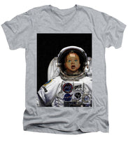 Space Baby - Men's V-Neck T-Shirt Men's V-Neck T-Shirt Pixels Heather Small 