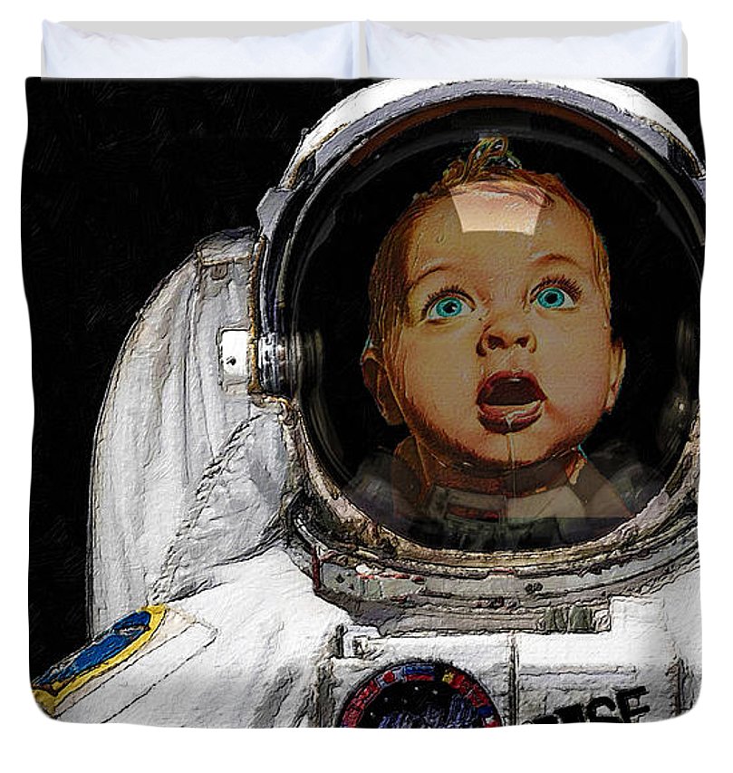 Space Baby - Duvet Cover Duvet Cover Pixels King  
