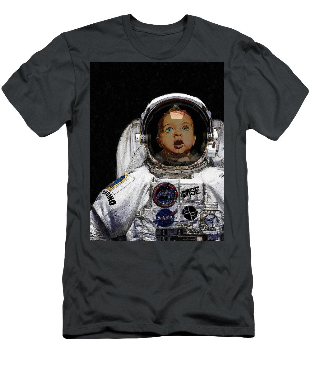 Space Baby - Men's T-Shirt (Athletic Fit) Men's T-Shirt (Athletic Fit) Pixels Charcoal Small 
