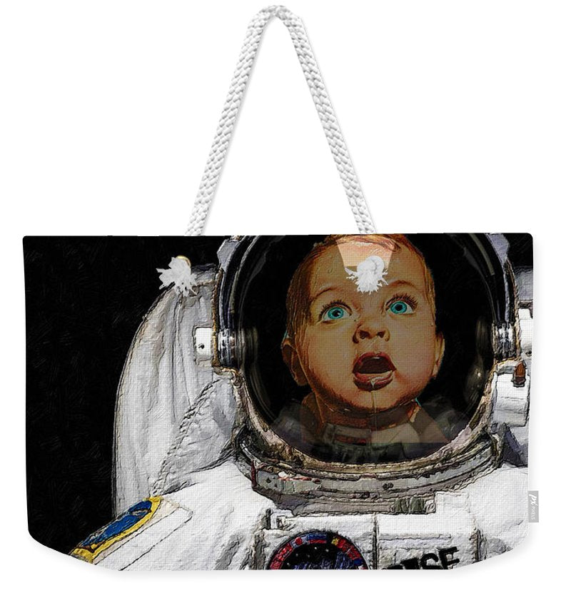 Space Baby - Weekender Tote Bag Weekender Tote Bag Pixels 24