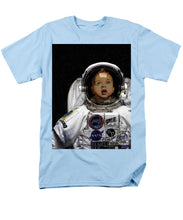 Space Baby - Men's T-Shirt  (Regular Fit) Men's T-Shirt (Regular Fit) Pixels Light Blue Small 