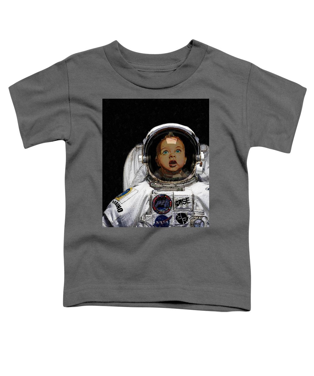 Space Baby - Toddler T-Shirt Toddler T-Shirt Pixels Charcoal Small 