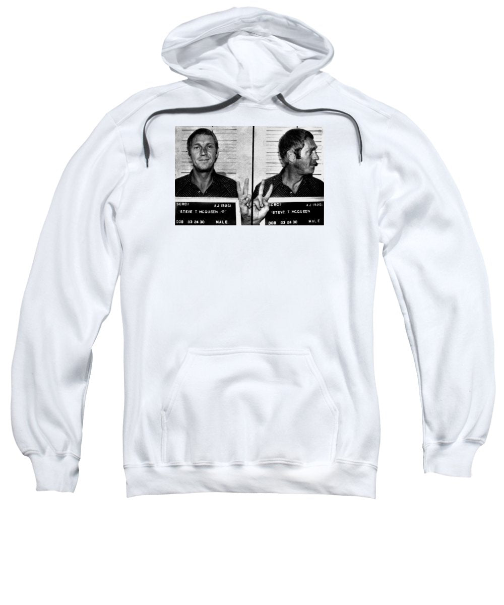 Steve Mcqueen Mug Shot Horizontal - Sweatshirt