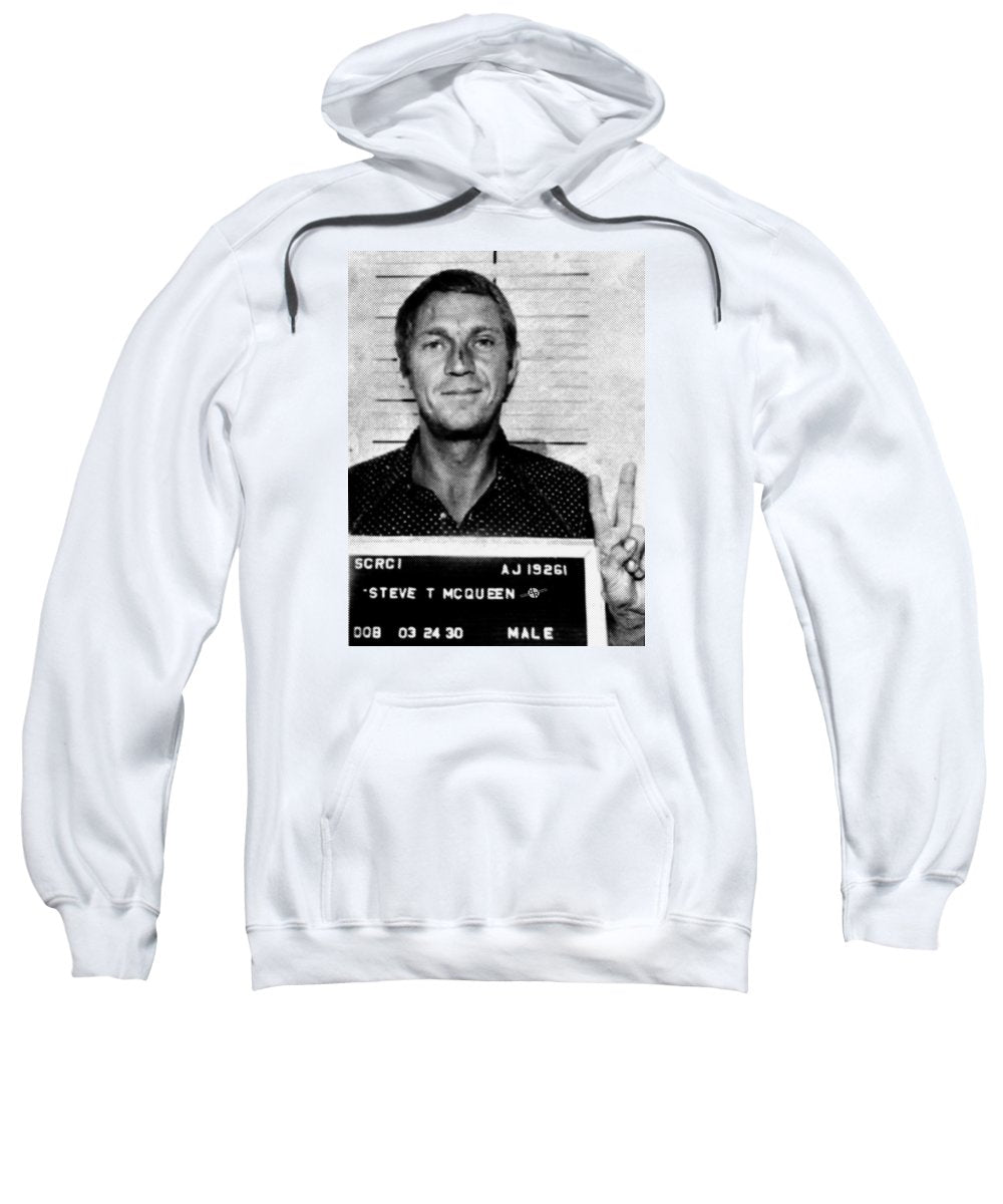 Steve Mcqueen Mug Shot Vertical - Sweatshirt