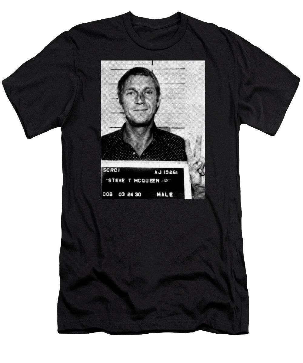 Steve Mcqueen Mug Shot Vertical - Men's T-Shirt (Athletic Fit)