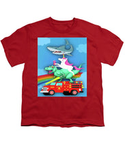 Super Terrific Freakin Awesome - Youth T-Shirt Youth T-Shirt Pixels Red Small 