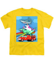 Super Terrific Freakin Awesome - Youth T-Shirt Youth T-Shirt Pixels Yellow Small 