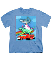 Super Terrific Freakin Awesome - Youth T-Shirt Youth T-Shirt Pixels Carolina Blue Small 