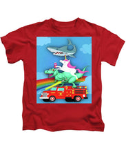 Super Terrific Freakin Awesome - Kids T-Shirt Kids T-Shirt Pixels Red Small 