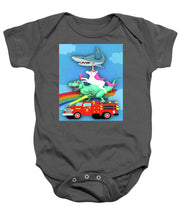 Super Terrific Freakin Awesome - Baby Onesie Baby Onesie Pixels Charcoal Small 