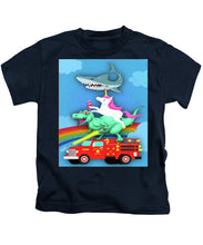 Super Terrific Freakin Awesome - Kids T-Shirt Kids T-Shirt Pixels Navy Small 