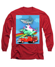 Super Terrific Freakin Awesome - Long Sleeve T-Shirt Long Sleeve T-Shirt Pixels Red Small 