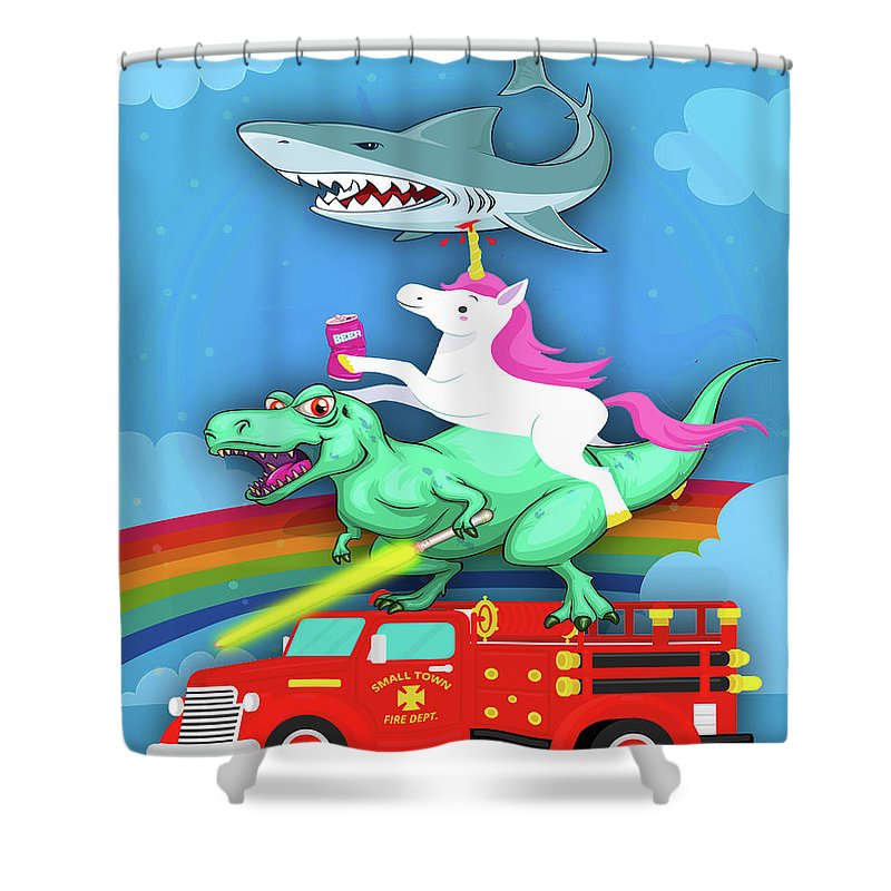 Super Terrific Freakin Awesome - Shower Curtain Shower Curtain Pixels 71