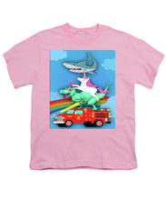 Super Terrific Freakin Awesome - Youth T-Shirt Youth T-Shirt Pixels Pink Small 