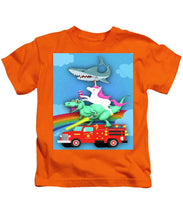 Super Terrific Freakin Awesome - Kids T-Shirt Kids T-Shirt Pixels Orange Small 