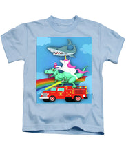Super Terrific Freakin Awesome - Kids T-Shirt Kids T-Shirt Pixels Light Blue Small 