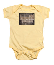 Tableau Periodiques Periodic Table Of The Elements Vintage Chart Sepia - Baby Onesie