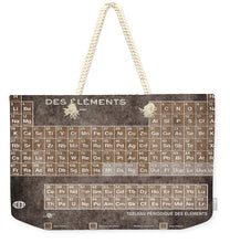 Tableau Periodiques Periodic Table Of The Elements Vintage Chart Sepia - Weekender Tote Bag