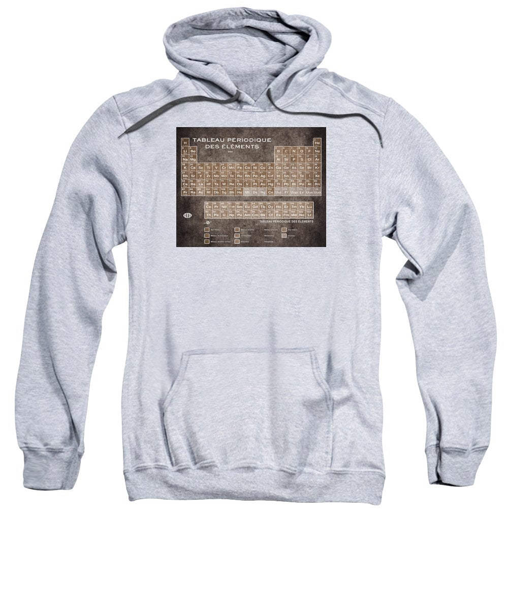 Tableau Periodiques Periodic Table Of The Elements Vintage Chart Sepia - Sweatshirt