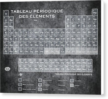 Tableau Periodiques Periodic Table Of The Elements Vintage Chart Silver - Canvas Print
