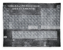 Tableau Periodiques Periodic Table Of The Elements Vintage Chart Silver - Blanket
