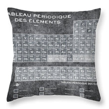 Tableau Periodiques Periodic Table Of The Elements Vintage Chart Silver - Throw Pillow