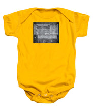 Tableau Periodiques Periodic Table Of The Elements Vintage Chart Silver - Baby Onesie