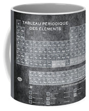 Tableau Periodiques Periodic Table Of The Elements Vintage Chart Silver - Mug