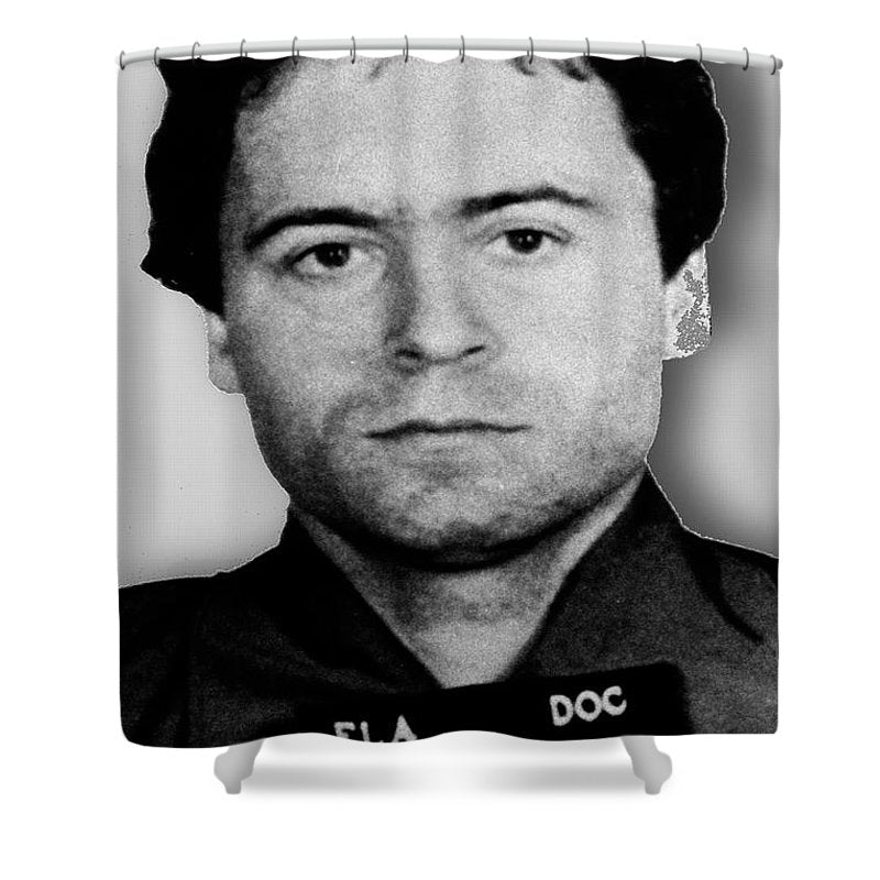Ted Bundy Mug Shot 1980 Vertical  - Shower Curtain