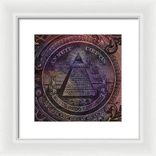 The Color Of Mason Money Close Up 1 Dollar Us 1 - Framed Print