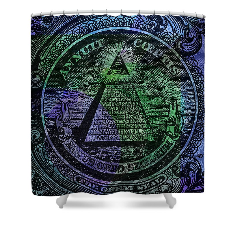 The Color Of Mason Money Close Up 1 Dollar Us 2 - Shower Curtain
