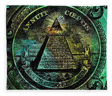 The Color Of Mason Money Close Up 1 Dollar Us 4 - Blanket