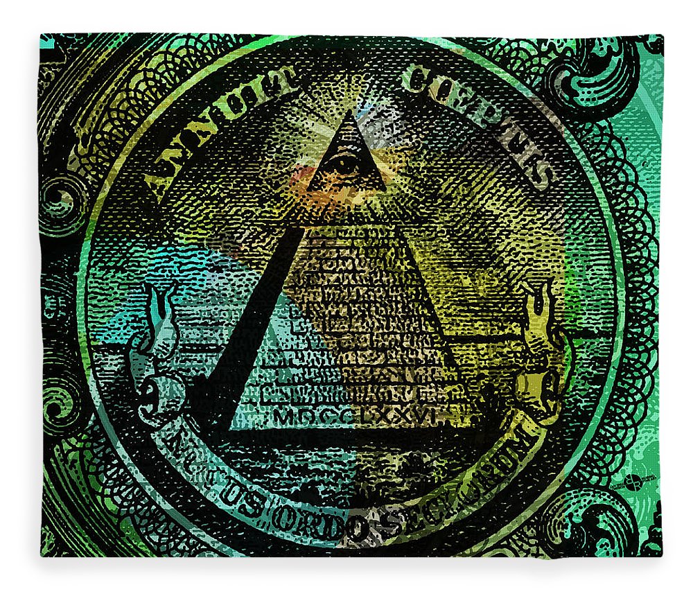 The Color Of Mason Money Close Up 1 Dollar Us 4 - Blanket