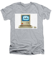 Hello Apple 2 - Men's V-Neck T-Shirt