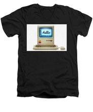 Hello Apple 2 - Men's V-Neck T-Shirt