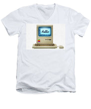 Hello Apple 2 - Men's V-Neck T-Shirt